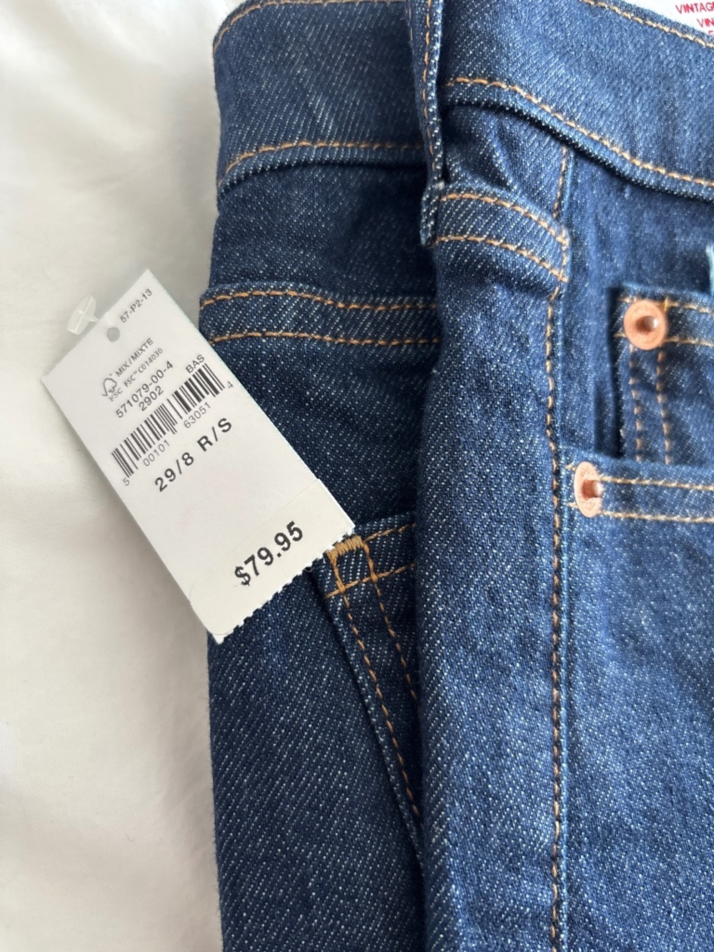 NWT Gap vintage slim mid rise dark jeans